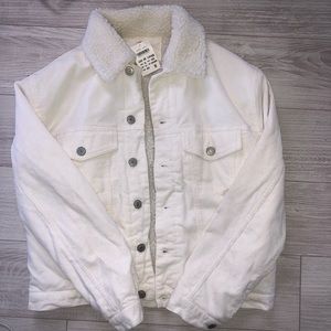 NWT BRANDY MELVILLE CORDUROY FUR JACKET